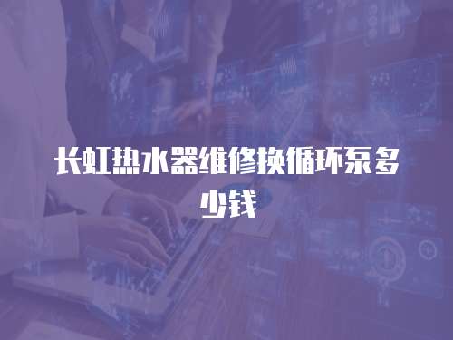 長虹熱水器維修換循環泵多少錢