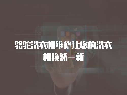 駱駝洗衣機(jī)維修讓您的洗衣機(jī)煥然一新