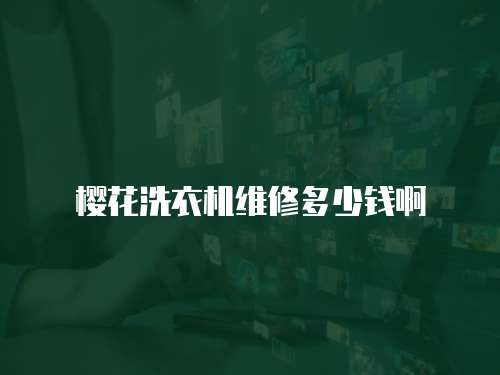 櫻花洗衣機維修多少錢啊