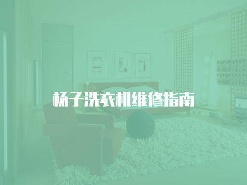 楊子洗衣機維修指南