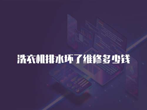 洗衣機排水壞了維修多少錢