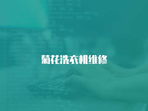 菊花洗衣機維修