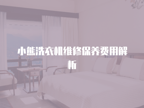 小熊洗衣機(jī)維修保養(yǎng)費(fèi)用解析