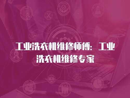 工業洗衣機維修師傅：工業洗衣機維修專家