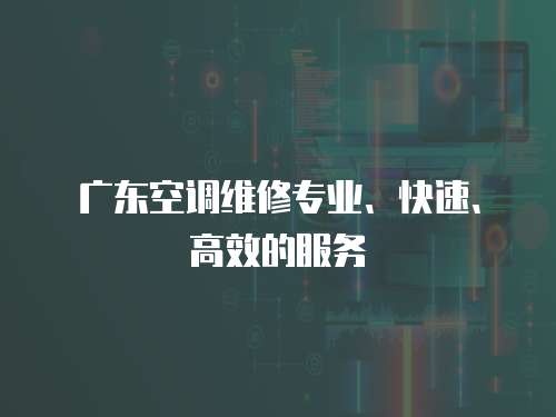 廣東空調(diào)維修專業(yè)、快速、高效的服務(wù)
