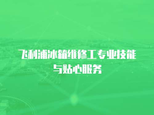 飛利浦冰箱維修工專業技能與貼心服務