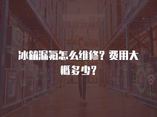 冰箱漏氟怎么維修？費(fèi)用大概多少？