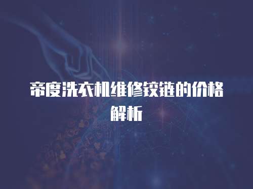 帝度洗衣機維修鉸鏈的價格解析