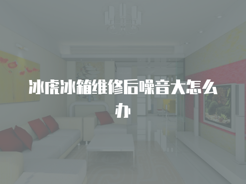 冰虎冰箱維修后噪音大怎么辦