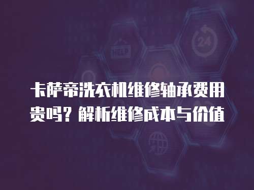 卡薩帝洗衣機維修軸承費用貴嗎？解析維修成本與價值