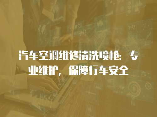 汽車(chē)空調(diào)維修清洗噴槍?zhuān)簩?zhuān)業(yè)維護(hù)，保障行車(chē)安全