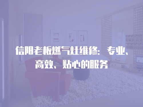 信陽老板燃氣灶維修：專業(yè)、高效、貼心的服務