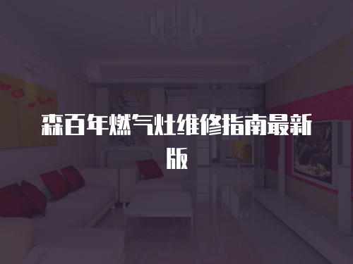 森百年燃氣灶維修指南最新版