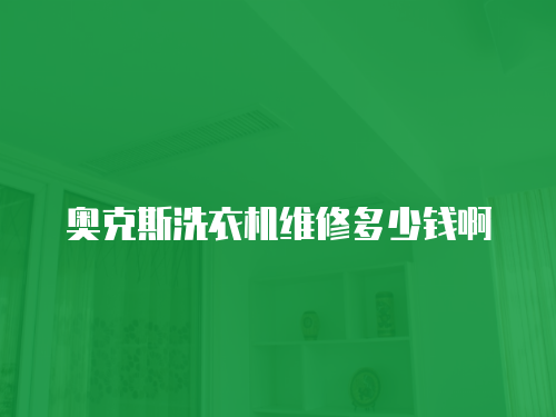奧克斯洗衣機維修多少錢啊