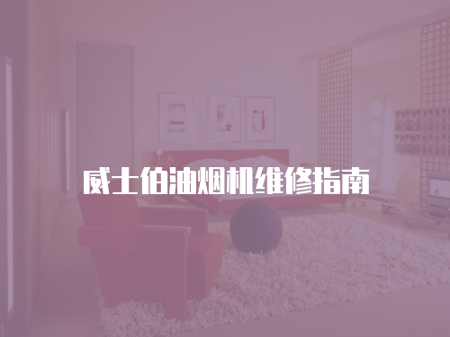 威士伯油煙機維修指南