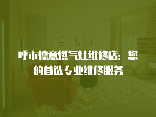 呼市德意燃氣灶維修店：您的首選專業維修服務
