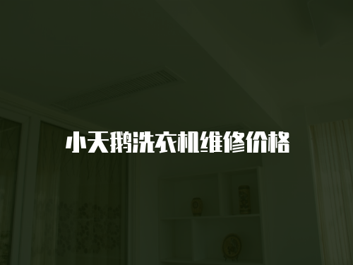小天鵝洗衣機維修價格