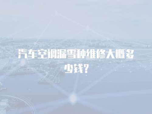 汽車空調漏雪種維修大概多少錢？