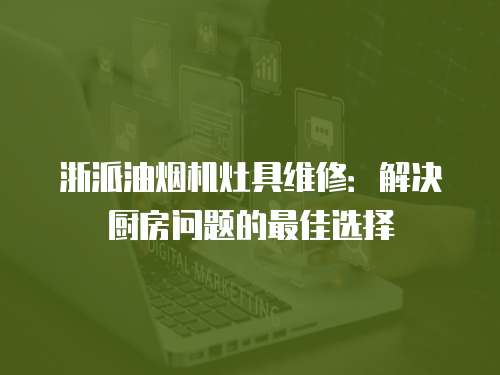 浙派油煙機灶具維修：解決廚房問題的最佳選擇