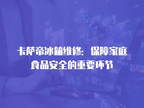 卡薩帝冰箱維修：保障家庭食品安全的重要環節