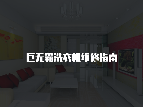 巨無霸洗衣機(jī)維修指南