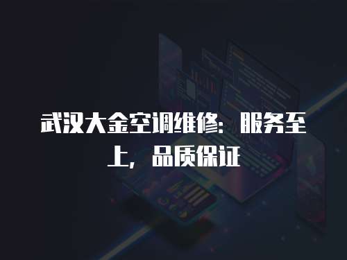武漢大金空調維修：服務至上，品質保證