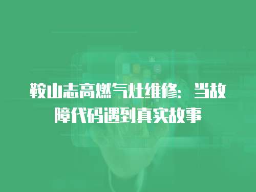 鞍山志高燃氣灶維修：當故障代碼遇到真實故事