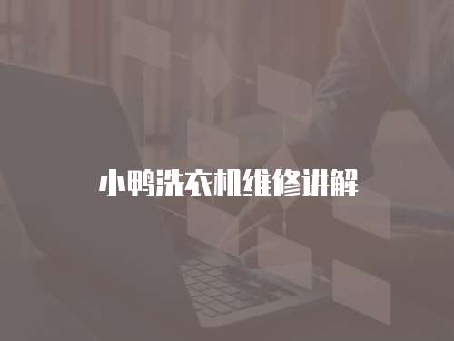 小鴨洗衣機維修講解
