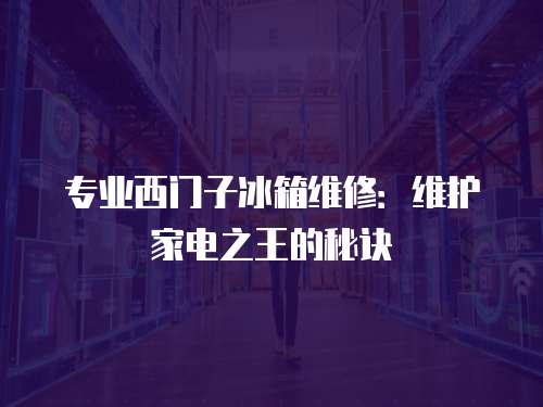專業西門子冰箱維修：維護家電之王的秘訣