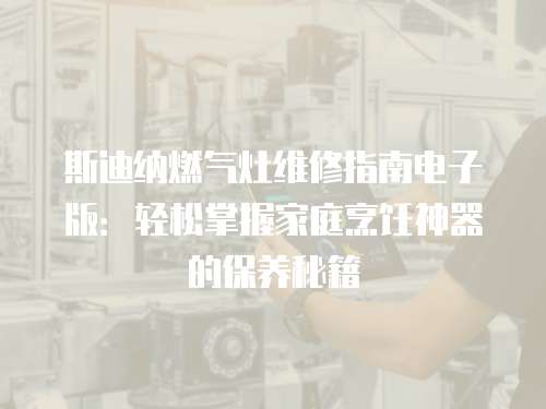 斯迪納燃氣灶維修指南電子版：輕松掌握家庭烹飪神器的保養秘籍
