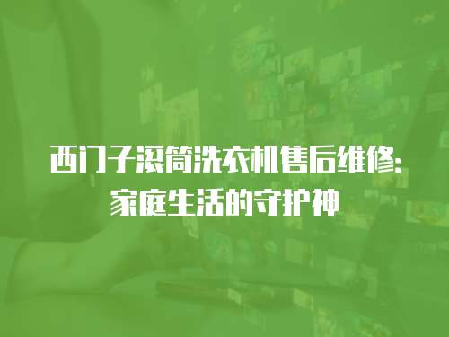 西門子滾筒洗衣機售后維修：家庭生活的守護神