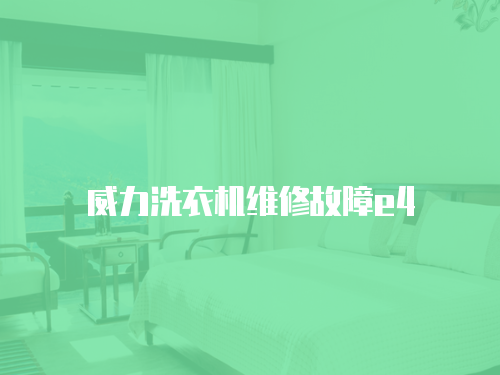 威力洗衣機維修故障e4