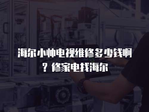 海爾小帥電視維修多少錢啊？修家電找海爾