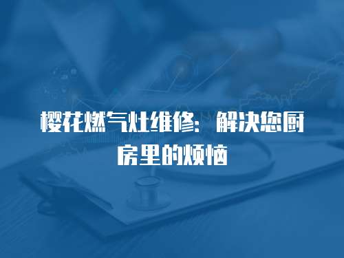 櫻花燃氣灶維修：解決您廚房里的煩惱
