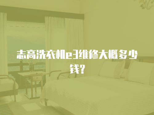 志高洗衣機e3維修大概多少錢？