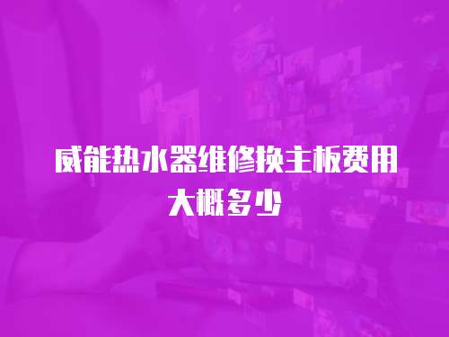 威能熱水器維修換主板費用大概多少