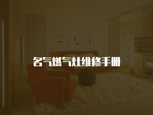 名氣燃氣灶維修手冊