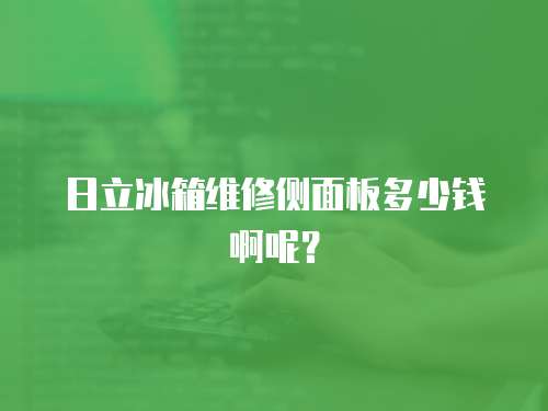 日立冰箱維修側面板多少錢啊呢？
