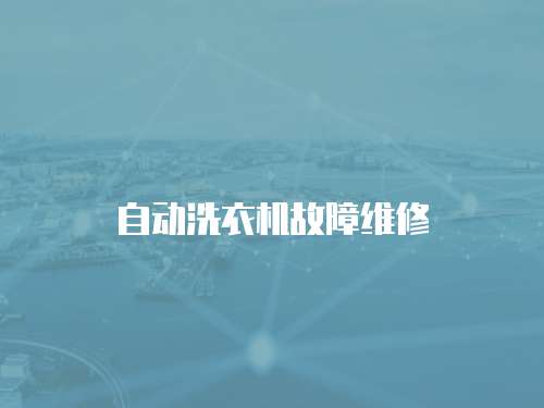 自動洗衣機(jī)故障維修