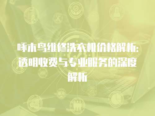 啄木鳥維修洗衣機(jī)價(jià)格解析：透明收費(fèi)與專業(yè)服務(wù)的深度解析