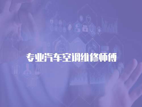 專業汽車空調維修師傅