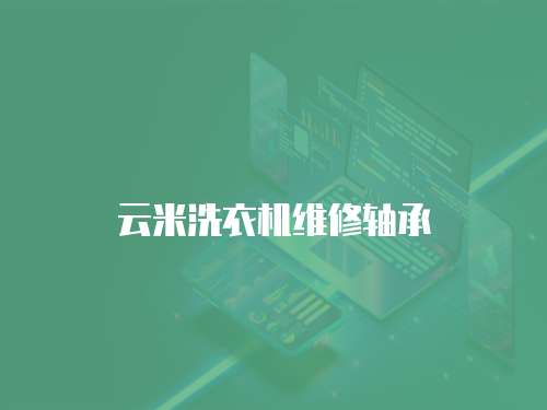 云米洗衣機維修軸承