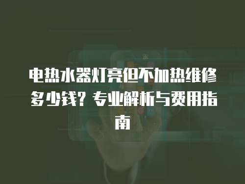 電熱水器燈亮但不加熱維修多少錢？專業(yè)解析與費(fèi)用指南