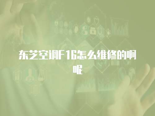 東芝空調(diào)F16怎么維修的啊呢