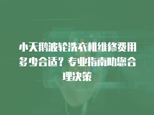 小天鵝波輪洗衣機(jī)維修費用多少合適？專業(yè)指南助您合理決策