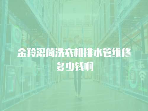 金羚滾筒洗衣機排水管維修多少錢啊