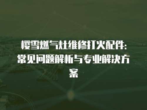 櫻雪燃?xì)庠罹S修打火配件：常見問題解析與專業(yè)解決方案