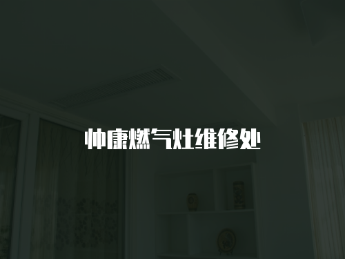 帥康燃?xì)庠罹S修處