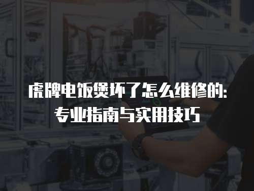 虎牌電飯煲壞了怎么維修的：專業指南與實用技巧