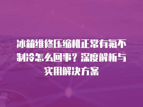 冰箱維修壓縮機正常有氟不制冷怎么回事？深度解析與實用解決方案